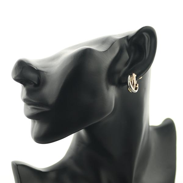 Cartier（カルティエ） トリニティ ピアス スリーカラー フープ K18YG