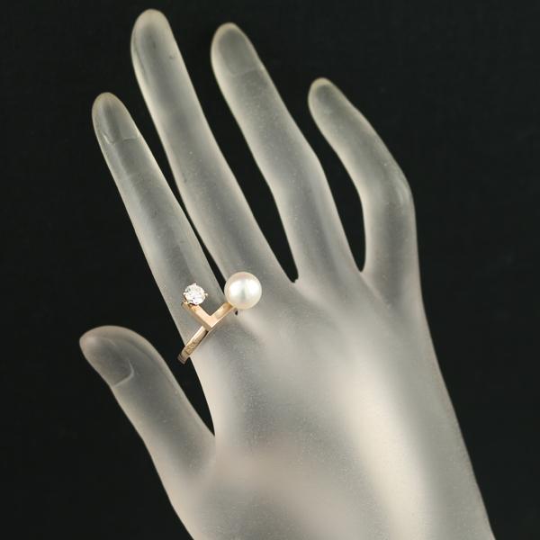 TASAKI（タサキ） リング パール 真珠 8.5mm ダイヤ ダイヤモンド 0.41 