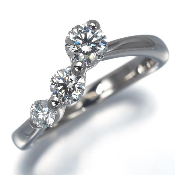 TASAKI（タサキ） リング ダイヤ ダイヤモンド 0.59ct トリロジー 10号