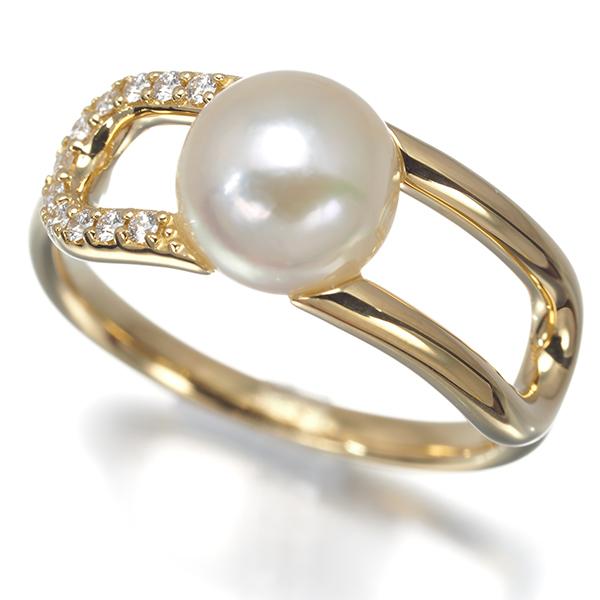TASAKI（タサキ） リング パール 真珠 7.7mm ダイヤ ダイヤモンド 