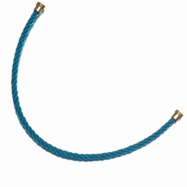 フレッド ブレスレット用コード フォース10 MM ターコイズ トルコ石ブルー 14刻印 SS/テキスタイルケーブル BLJ | Fred | 03