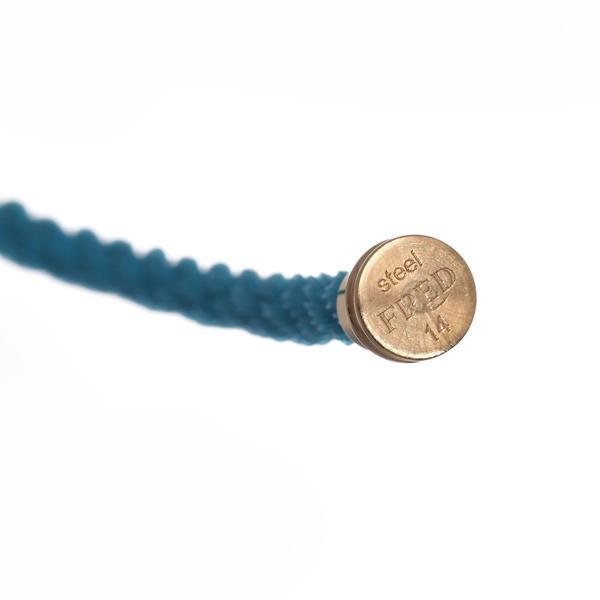 フレッド ブレスレット用コード フォース10 MM ターコイズ トルコ石ブルー 14刻印 SS/テキスタイルケーブル BLJ | Fred | 02