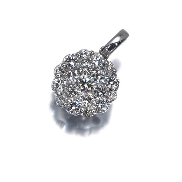 ダイヤ ダイヤモンド 0.67ct パヴェ ペンダントトップ K18WG GENJ 