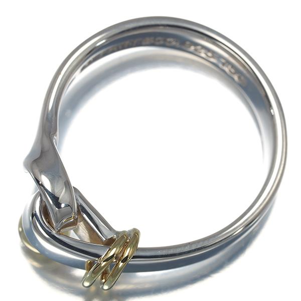 本物 美品 ■ティファニー■ 指輪 リング フック＆アイリング K18 925 Tiffany & Co. - ティファニー リング フック&アイ 10号 シルバー925
