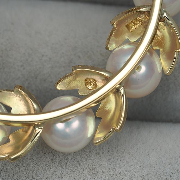 MIKIMOTO（ミキモト） ブローチ パール 真珠 5.5-5.8mm リーフ