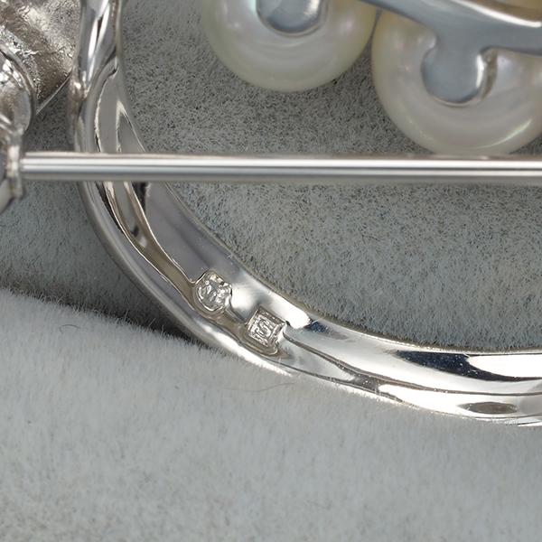 MIKIMOTO（ミキモト） ブローチ パール 真珠 5.1-6.2mm リーフ