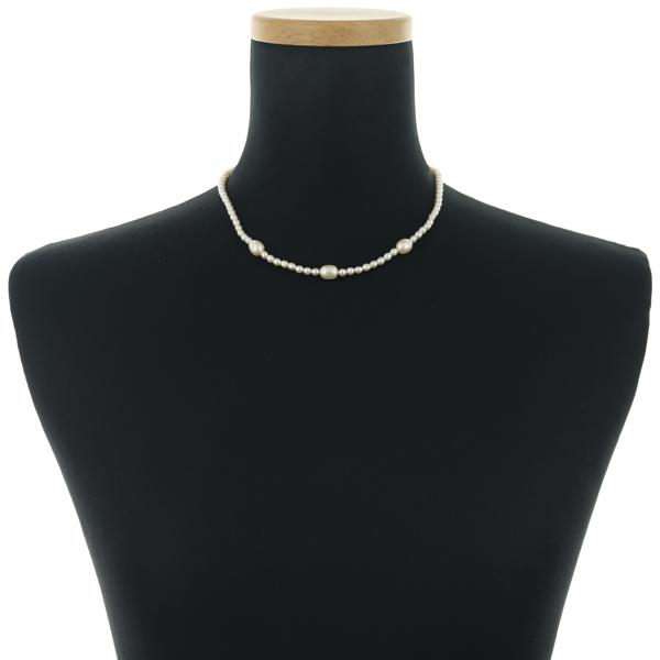 ミキモト MIKIMOTO K18 あこや真珠 ベビーパール クロスネックレス MIKIMOTO（ミキモト） ネックレス ベビー パール 真珠 3.5-7.2mm K18YG