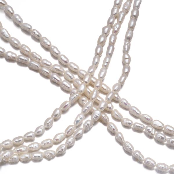 ミキモト ネックレス ベビー パール 真珠 3.0-3.6mm ロング 3連