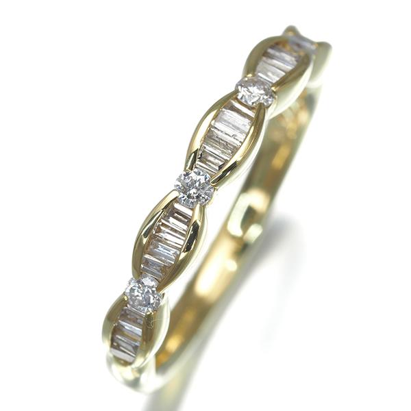 ダイヤ指輪　18K 2g 素人が測っています　誤差はございます。 ダイヤ ダイヤモンド 0.43ct 2種カット リング K18YG 指輪 GENJ