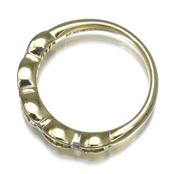 ダイヤ ダイヤモンド 0.43ct 2種カット リング K18YG 指輪 GENJ
