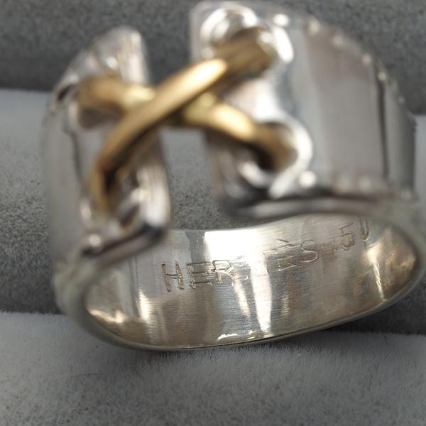 HERMES（エルメス） リング メキシコ 50号 シルバー 925/K18YG 指輪