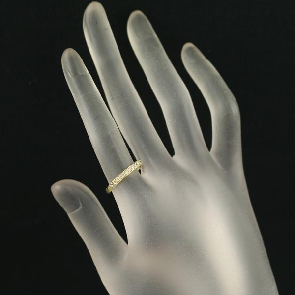 ダイヤ ダイヤモンド 0.24ct ハーフエタニティ リング K18YG 指輪 GENJ