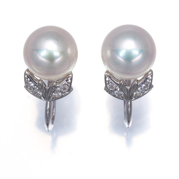 MIKIMOTO（ミキモト） イヤリング パール 真珠 8.4mm ダイヤ