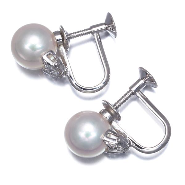 MIKIMOTO（ミキモト） イヤリング パール 真珠 8.4mm ダイヤ