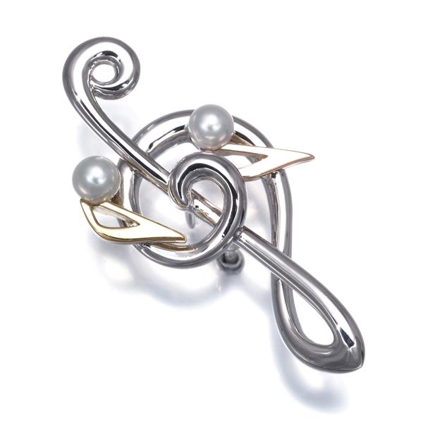 MIKIMOTO ミキモト シルバー あこや真珠 ベビーパール 13粒 ブローチ