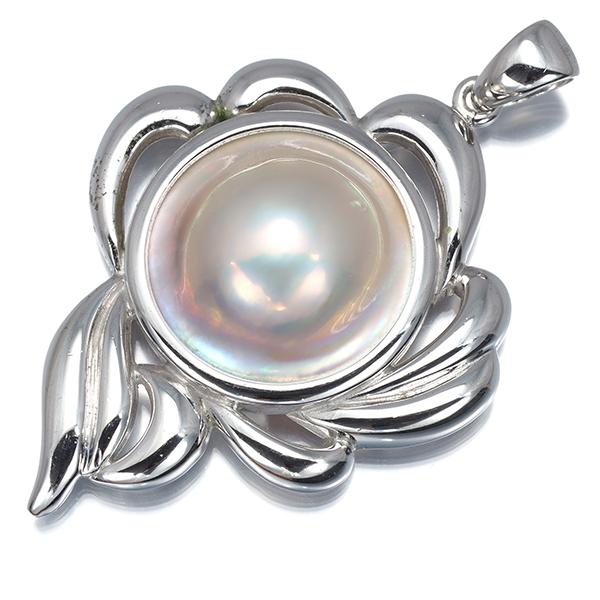 WG製　マベパール　ペンダントトップ TASAKI（タサキ） ペンダントトップ マベパール 真珠 16.8mm シルバー