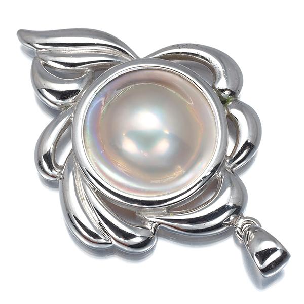 TASAKI（タサキ） ペンダントトップ マベパール 真珠 16.8mm シルバー