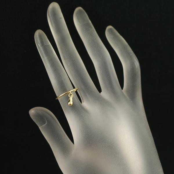 【即購入OK】ティアドロップリング K18 ホワイトトパーズ 9号 TIFFANY&Co.（ティファニー） リング ティアドロップ 9号 K18YG 指輪