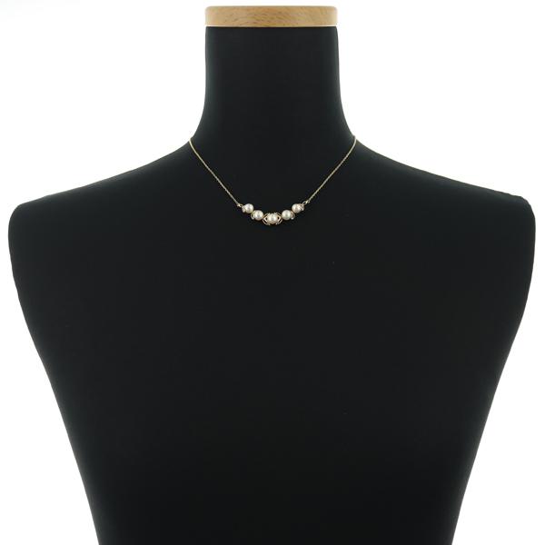 MIKIMOTO（ミキモト） ネックレス パール 真珠 5.5-6.2mm リーフ K18YG
