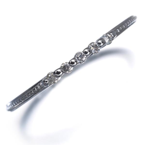 agete（アガット） リング ダイヤ ダイヤモンド 0.05ct 5P 9号 K18WG 