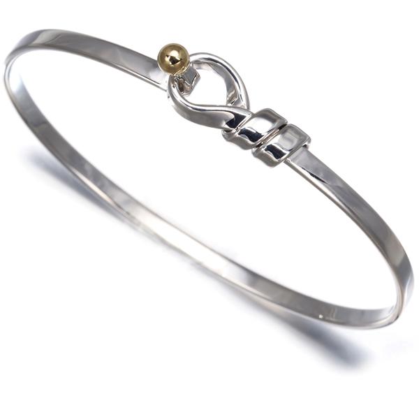 Tiffany 　ティファニー　シルバー925 k18 フック&アイ バングル TIFFANY&Co.（ティファニー） ブレスレット フック&アイ バングル