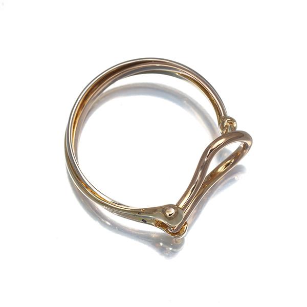 カルティエ トリニティ イヤリングスリーカラー フープ 片耳 K18YG/WG/PG BLJ | Cartier | 02
