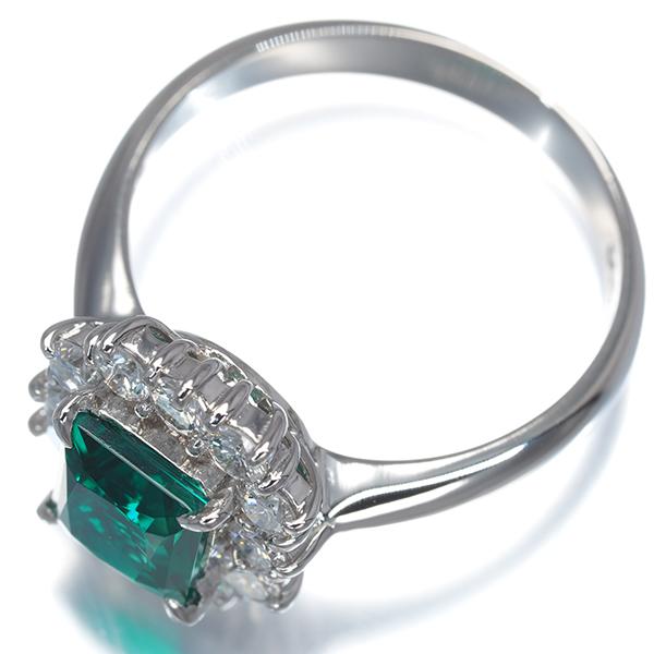 クレサンベール リング 再結晶エメラルド 0.72ct ダイヤ ダイヤモンド 0.55ct 10号 Pt900 指輪 BLJ/GENJ | KYOCERA | 02