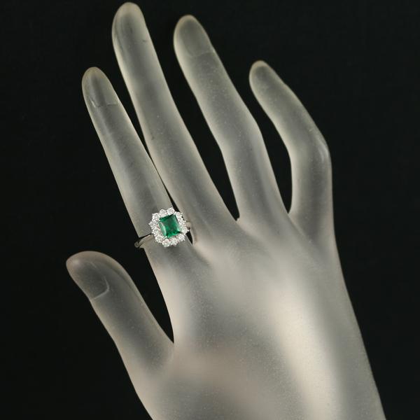 クレサンベール リング 再結晶エメラルド 0.72ct ダイヤ ダイヤモンド 0.55ct 10号 Pt900 指輪 BLJ/GENJ | KYOCERA | 04