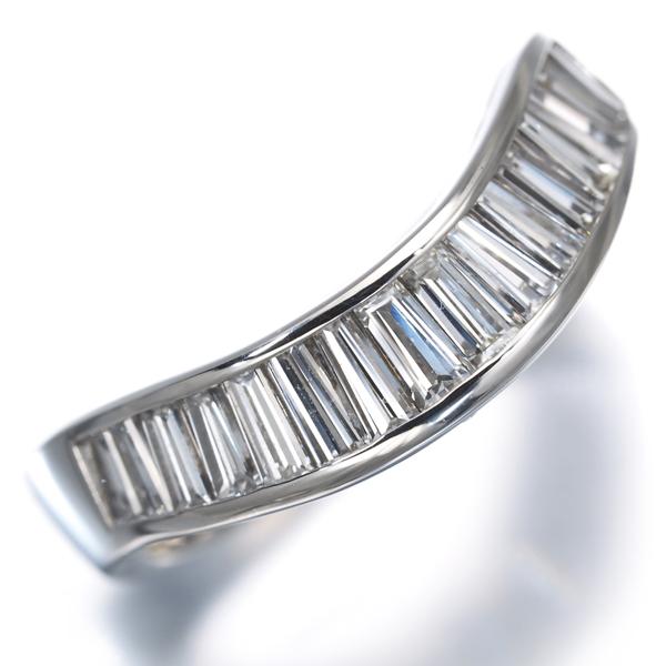 ダイヤ ダイヤモンド 1.04ct テーパーカット リング Pt900 指輪 GENJ