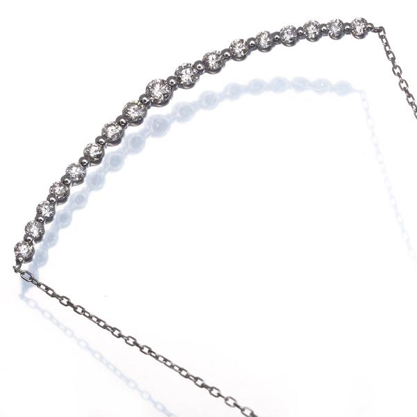 ダイヤ ダイヤモンド 1.00ct ライン 17P ネックレス Pt900/Pt850 GENJ 