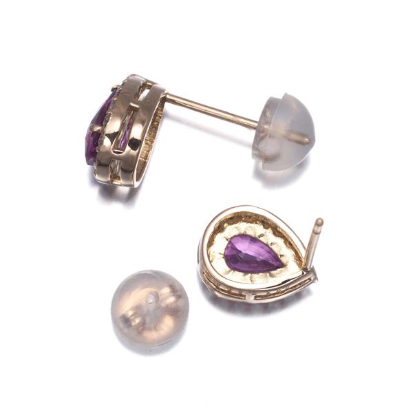 非加熱パープルサファイア 0.626ct/0.547ct ダイヤ ダイヤモンド