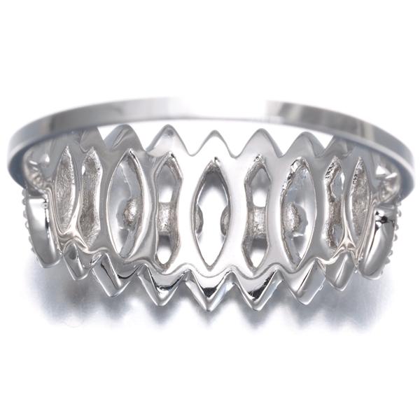 ダイヤ ダイヤモンド 0.23ct 透かし リング K18WG 指輪 GENJ