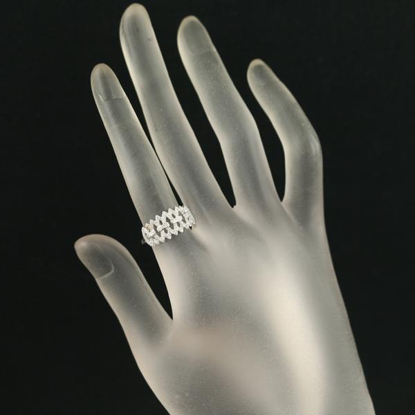 ダイヤ ダイヤモンド 0.23ct 透かし リング K18WG 指輪 GENJ