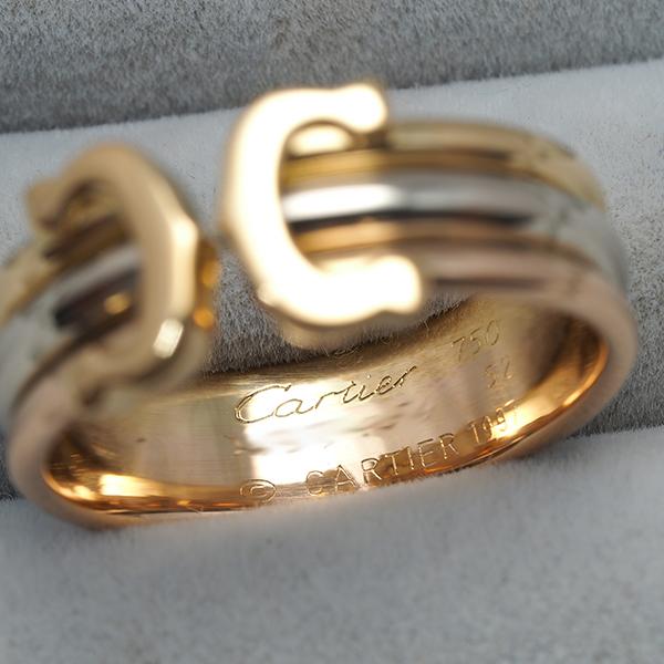 Cartier（カルティエ） リング 2C ドゥーブルC C2 スリーカラー SM 52