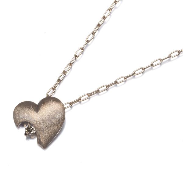 カシケイ ネックレス ブラウン ダイヤ ダイヤモンド 0.02ct ハート 一