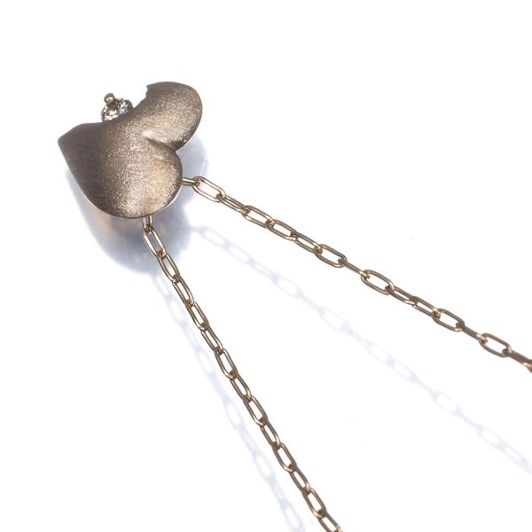 カシケイ ネックレス ブラウン ダイヤ ダイヤモンド 0.02ct ハート 一