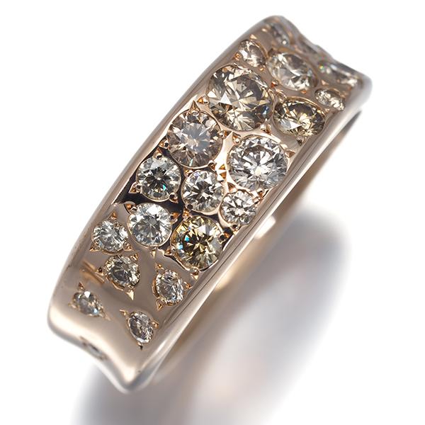 カシケイ リング ダイヤ ダイヤモンド 1.00ct メランジェ 11号 K18PG