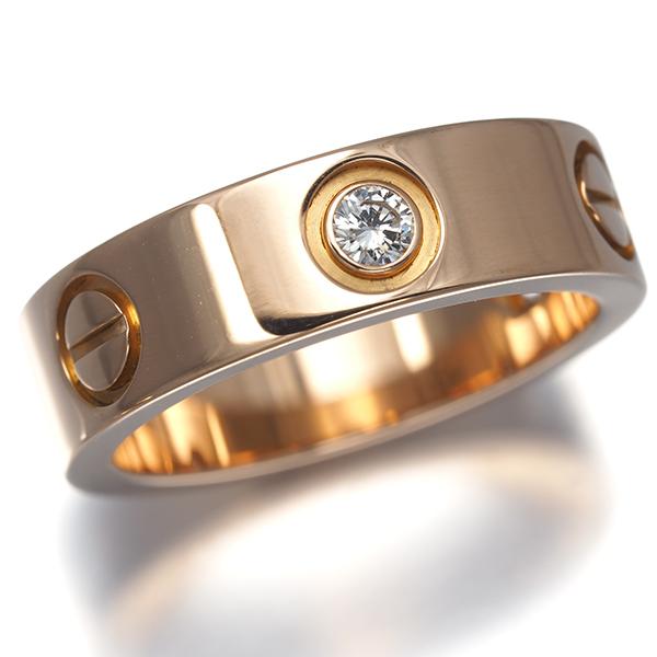 カルティエ ラブ リング ダイヤ ダイヤモンド クラシック ハーフ 3P 51号 K18PG 指輪 BLJ | Cartier | 01