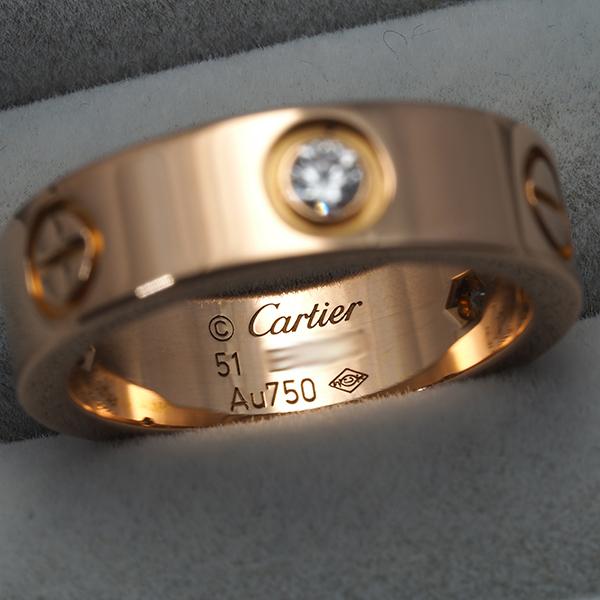 カルティエ ラブ リング ダイヤ ダイヤモンド クラシック ハーフ 3P 51号 K18PG 指輪 BLJ | Cartier | 03