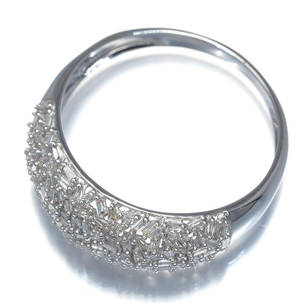 ダイヤ ダイヤモンド 0.50ct テーパーバゲットカット パヴェ リング 