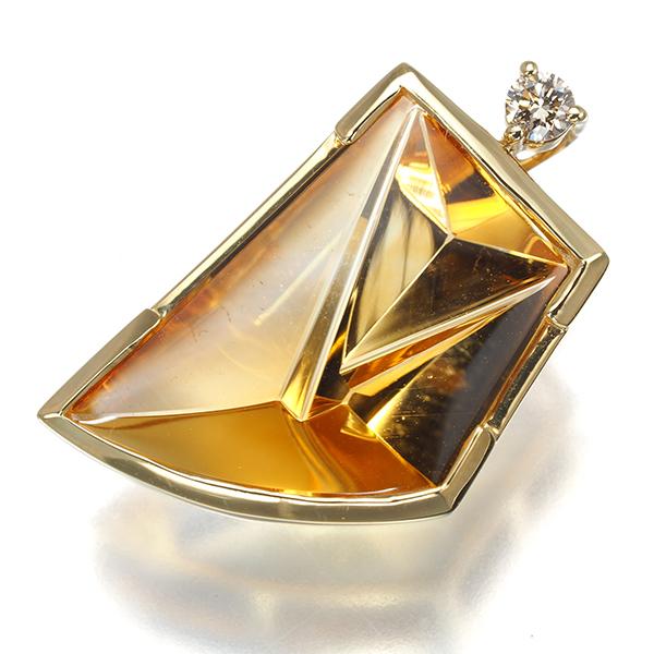 シトリン 5.41ct ブラウン ダイヤ ダイヤモンド 0.05ct ペンダントトップ K18YG GENJ |  | 04