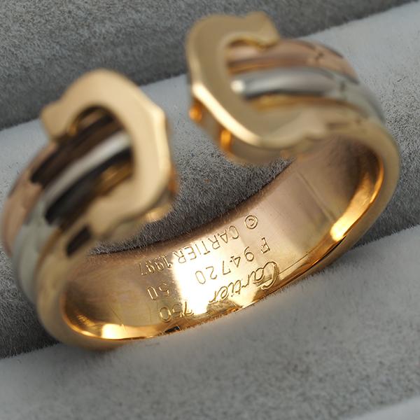 Cartier（カルティエ） リング 2C ドゥーブルC C2 スリーカラー SM 50