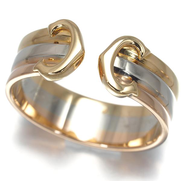 Cartier（カルティエ） リング 2C ドゥーブルC C2 スリーカラー SM 50