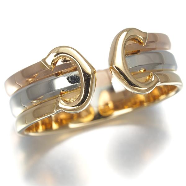 カルティエ リング 2C ドゥーブルC Cartier（カルティエ） リング 2C ドゥーブルC C2 スリーカラー SM 50