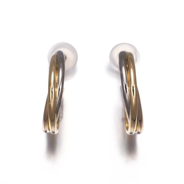 Cartier（カルティエ） トリニティ ピアス スリーカラー フープ K18YG
