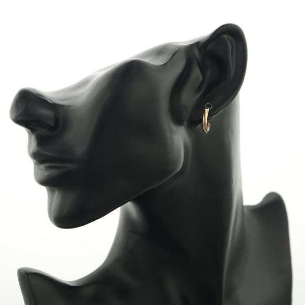 Cartier（カルティエ） トリニティ ピアス スリーカラー フープ K18YG