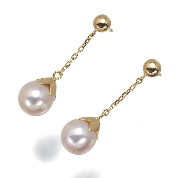 TASAKI（タサキ） ピアス パール 真珠 7.8mm リーフ 揺れる K18YG BLJ