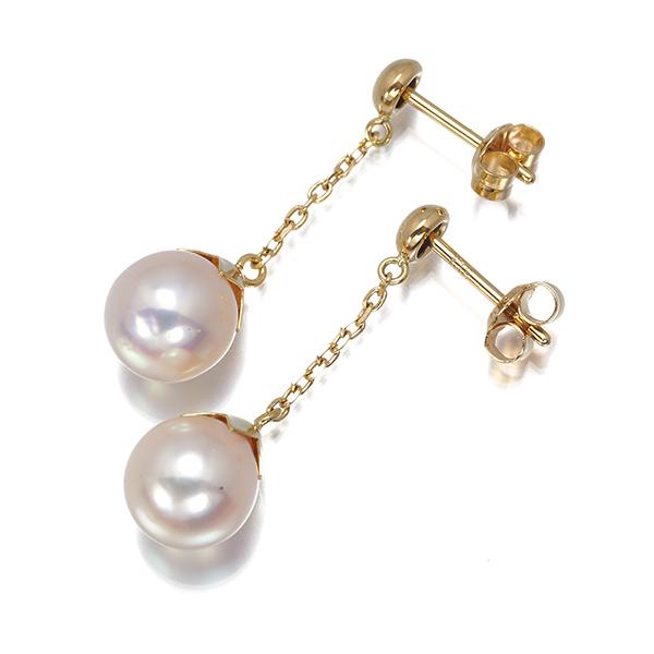 TASAKI（タサキ） ピアス パール 真珠 7.8mm リーフ 揺れる K18YG BLJ