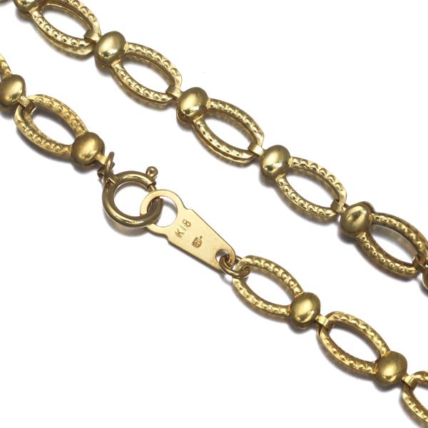 MIKIMOTO（ミキモト） チェーンネックレス オーバルリンク 40cm K18YG 