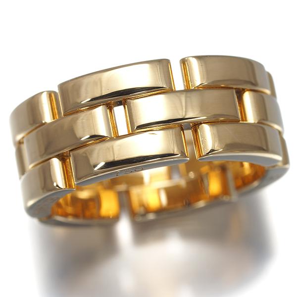 美品 カルティエ SM #52号 リング Cartier（カルティエ） リング マイヨンパンテール 3ロウ 52号 K18YG